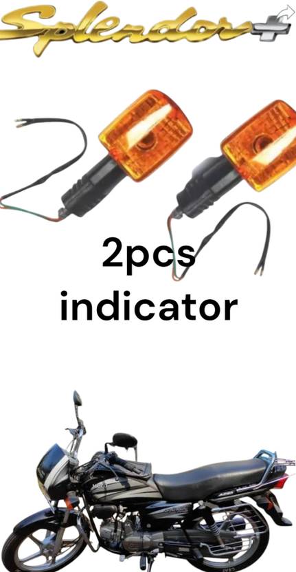 BIKEBLOOM Front Halogen Indicator Light for Hero Splendor Plus, Splendor
