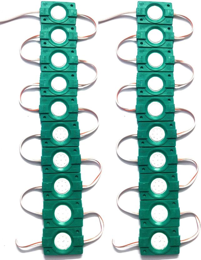 Average 20 Green 2.4W 12V Coin LED Modules - Image 1