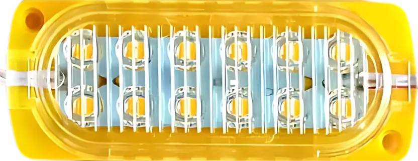 Autonationasia Universal 12 LED Module Light (Yellow 1pc) 12V For Trucks, Bus, E Rickshaw, Car Side Marker Car, Motorbike, Truck, Van LED (12 V, 65 W)