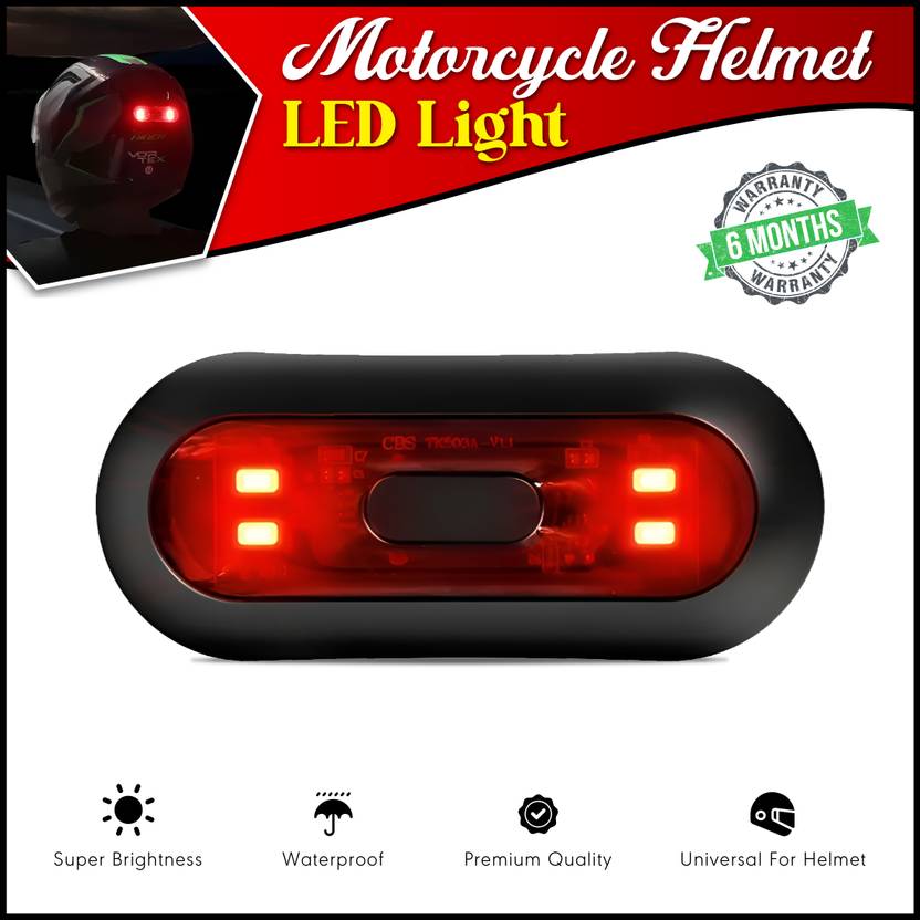 MIKANIX Helmet Light LED With 3 Modes of Flashing, Blinking Strobe with