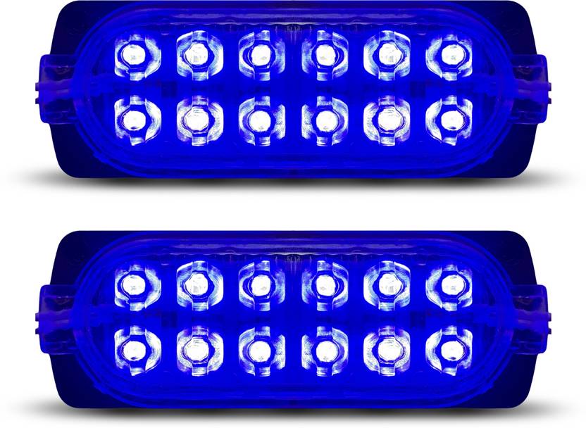 Autonationasia Universal 12 LED Module Light (Blue 2pc) 12V For Trucks, Bus, E Rickshaw, Car Side Marker Car, Motorbike, Truck, Van LED (12 V, 65 W)