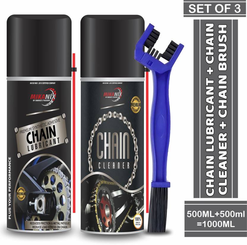 MIKANIX Bike Chain Lubricant & Chain Cleaner Spray With Cleaning Brush ...