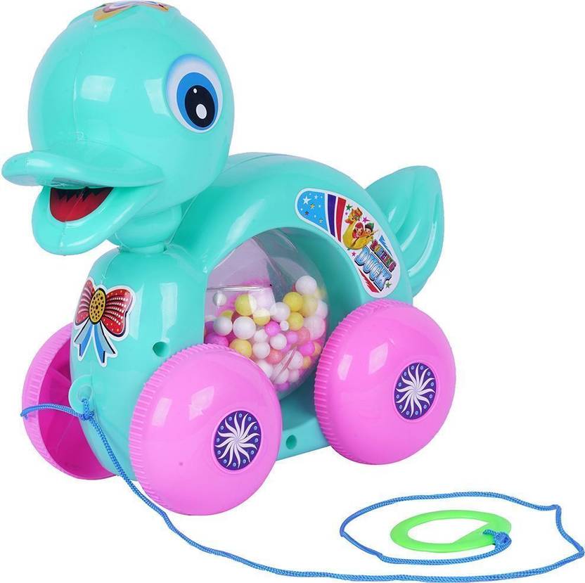 asian Flappy Duck Pull Along Toy with Colorful Wheels – Fun Kids Learning To