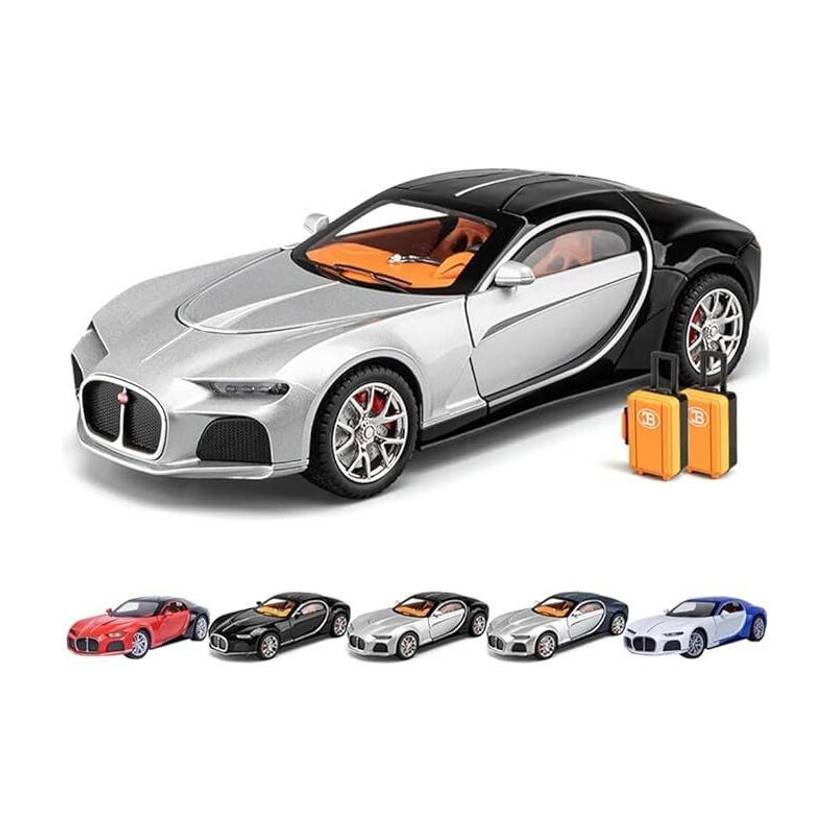 Devdhan 1:24 Bugatti Atlantic Alloy Die Cast Cars with openable Doors, Pullback Toy