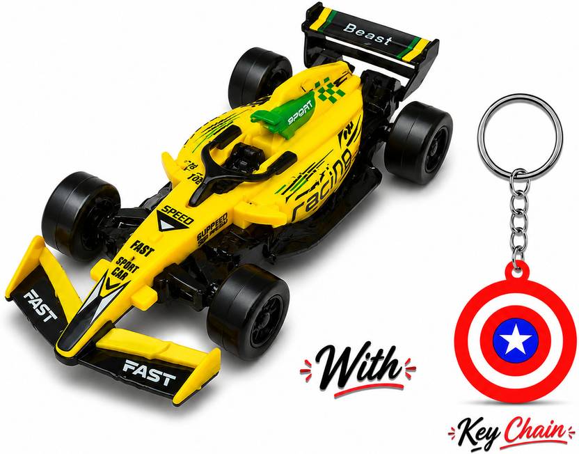 Pkart Formula 1 Racing Car Toy Pull Back Action High Speed F1 Model Kids