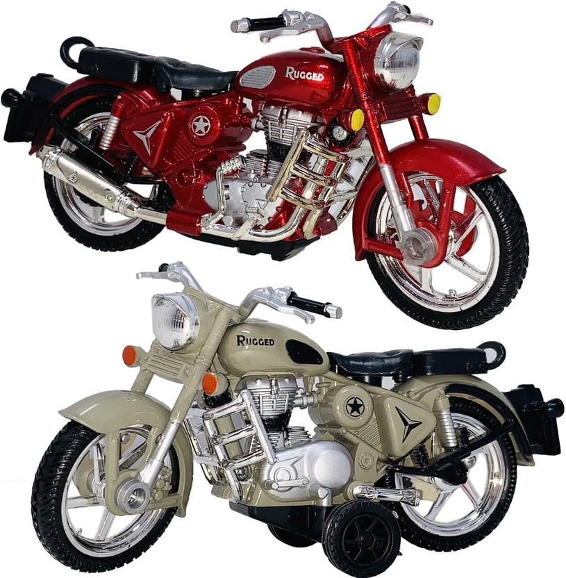 Wishmaster Small Size Kids Pack of 2 Pull Back & go Bullet Bike Toy