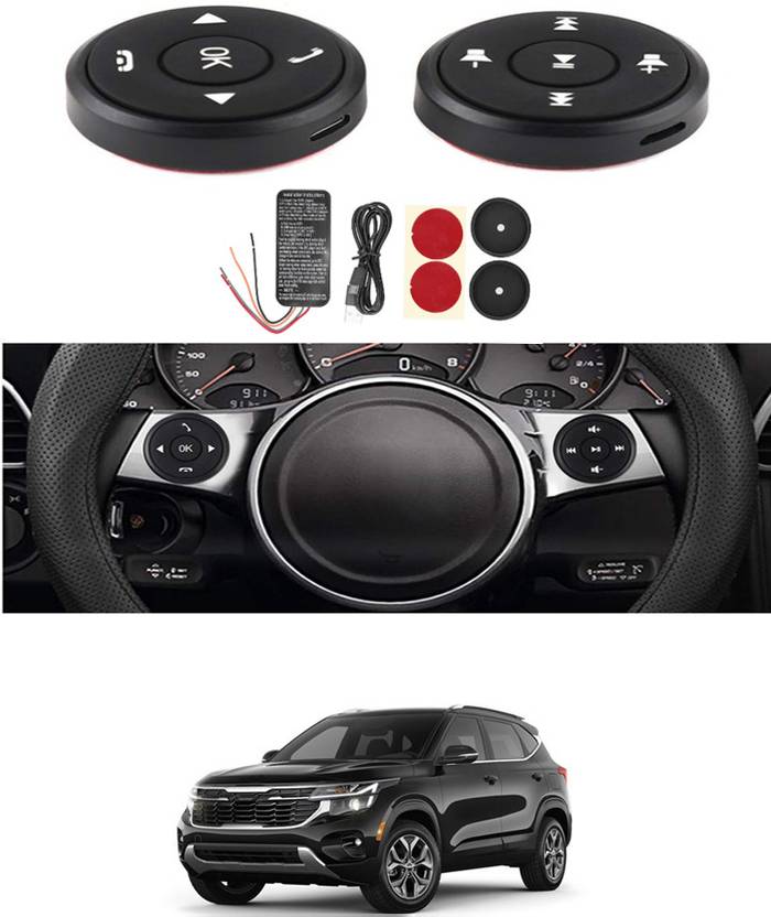 ABJD Wireless 10 Buttons Steering Wheel Controller For Seltos Kia 2024