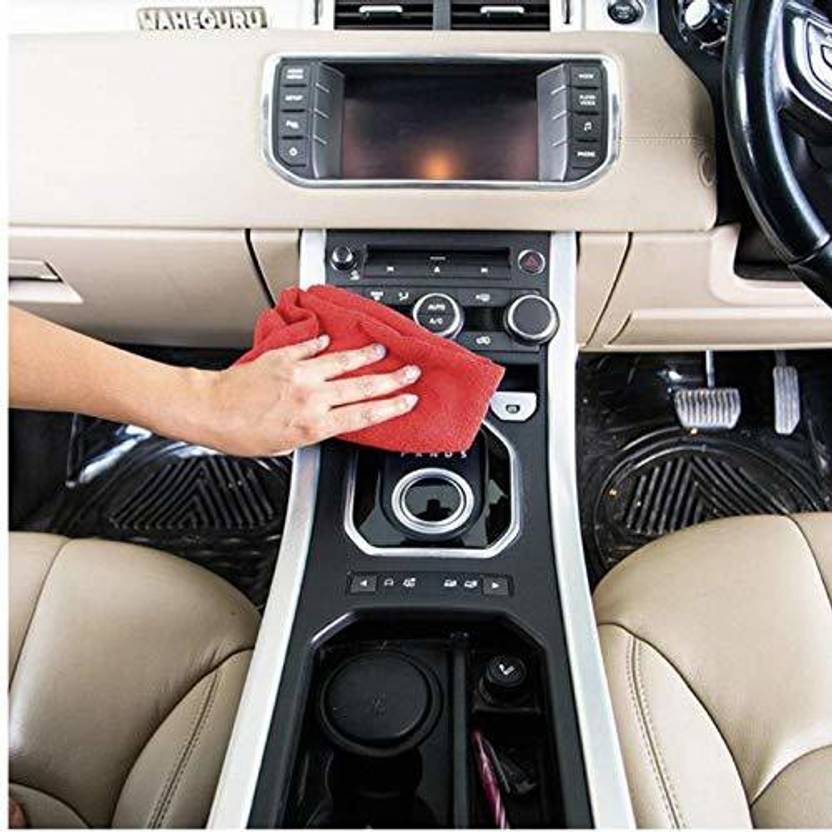 CLEANSKY MicrofiberCleaning Cloth For Kitchen,car,bike,home,Glass cleaning cloth(Red) Wet and Dry Microfiber Cleaning Cloth