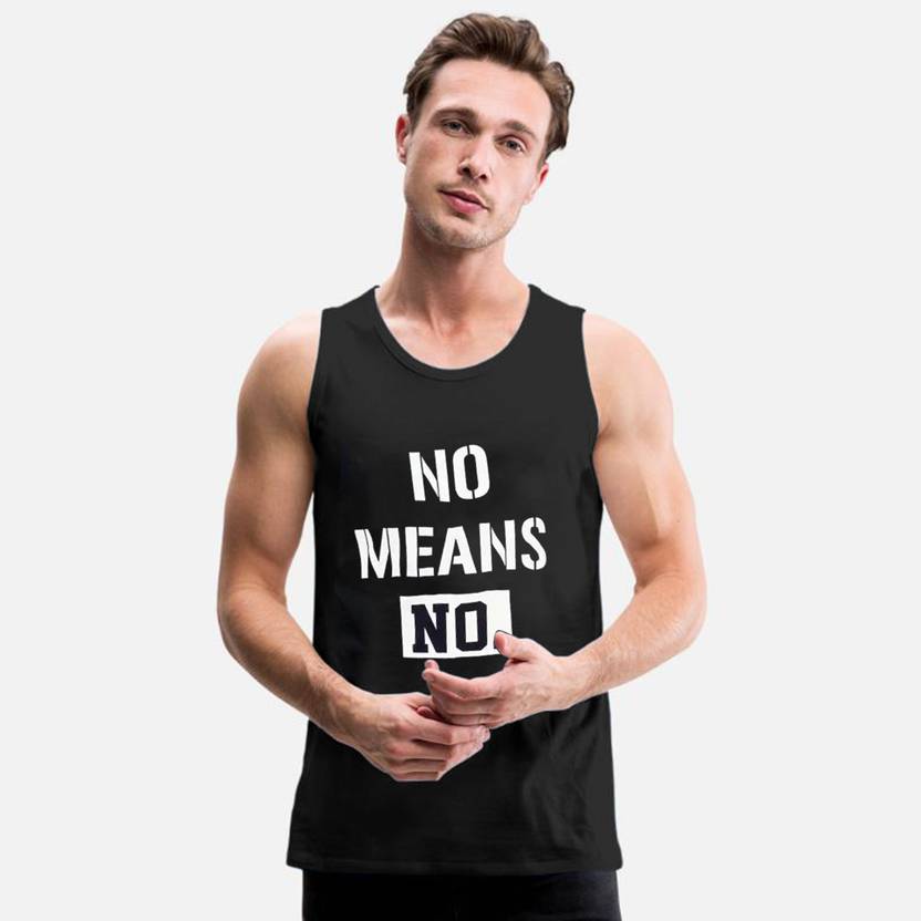 MANIAC Printed Men's Maniac Sleeveless Round Neck Black Cotton vest Men Vest