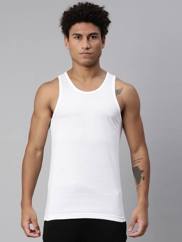 LEVI'S 012 Rib 100% Cotton Solid Vest Snug fit with Easy Tucked Men Vest
