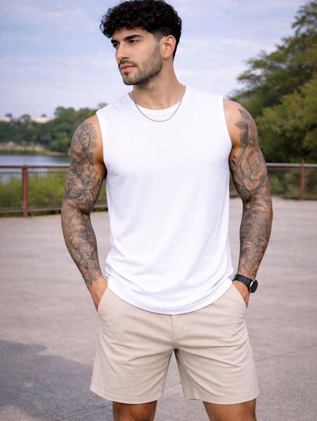 BQTLOOK Solid Polyester Men Vest - Image 8