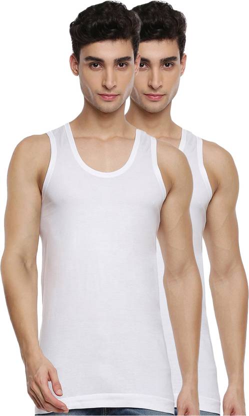 Ramraj Cotton Pack of 2 Cotton Solid Sleeveless Men Vest