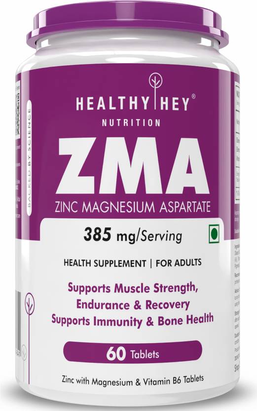 HealthyHey Nutrition ZMA Zinc Magnesium Aspartate