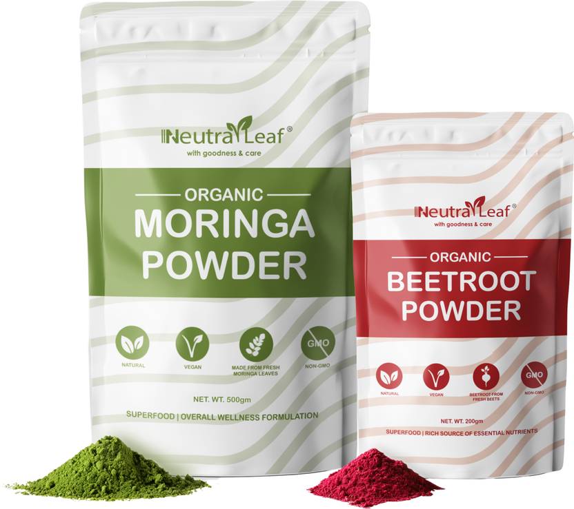 Neutraleaf Beetroot & Moringa Powder | For Good Health, Weight Loss, Energy,Skin Glow &more