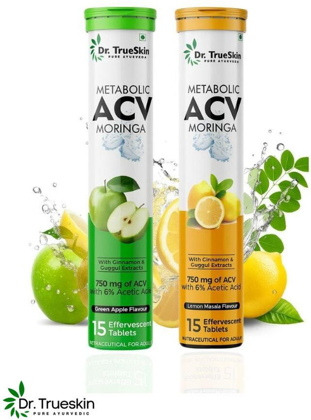 Dr.TrueSkin ACV Moringa Green Apple & ACV Lemon Drink to Boost