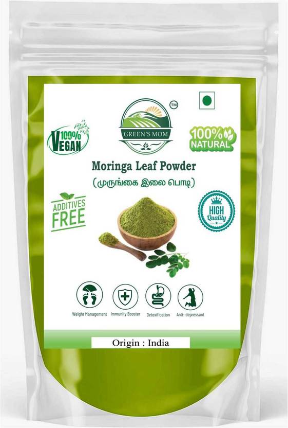 GREEN'S MOM Moringa / Drumstick Leaf Powder 100g for Health, Hair
