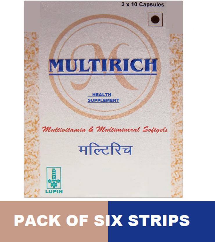 Lupin MULTIRICH MULTIVITAMIN AND MULTIMINERAL SUPPLEMENT CAPSULE (6