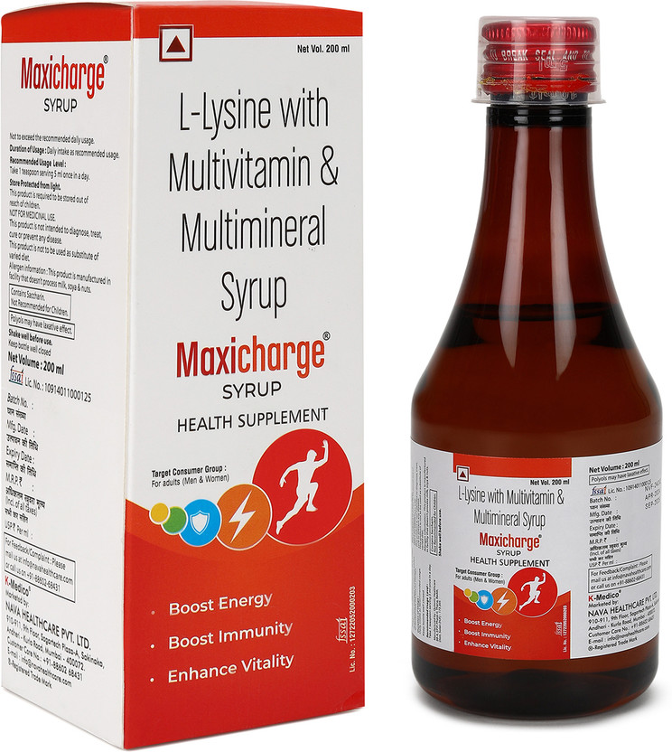 Maxicharge Multivitamin Health Supplement Syrup for Boost Energy