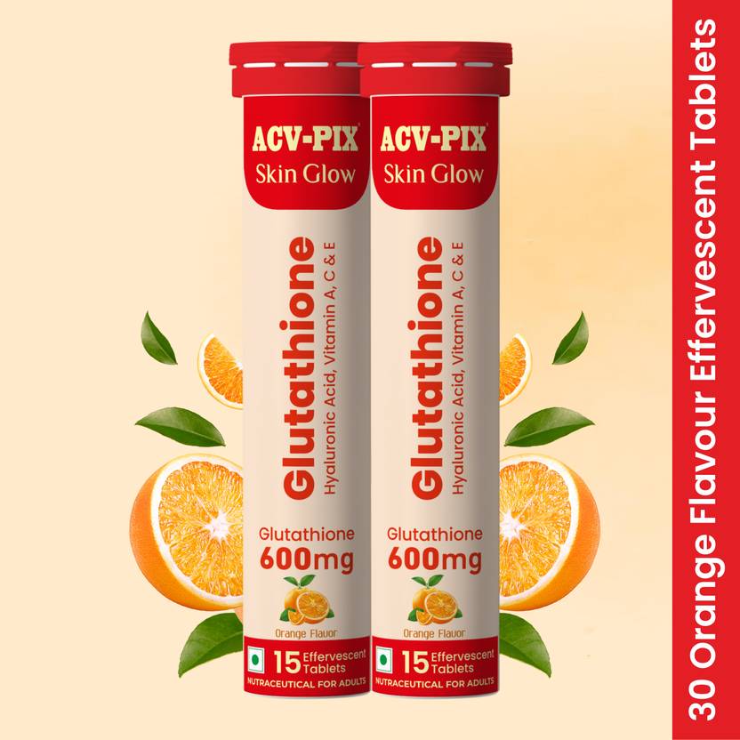 acv-pix 600mg GLUTATHIONE & VIT.C EFFERVESCENT TAB FOR CLEAR GLOWING & REDIANCE SKIN