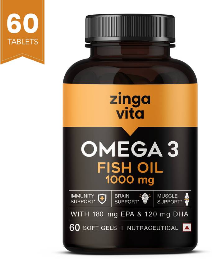 Zingavita Omega 3 Fish Oil Capsule Mercury Free Formula for Heart