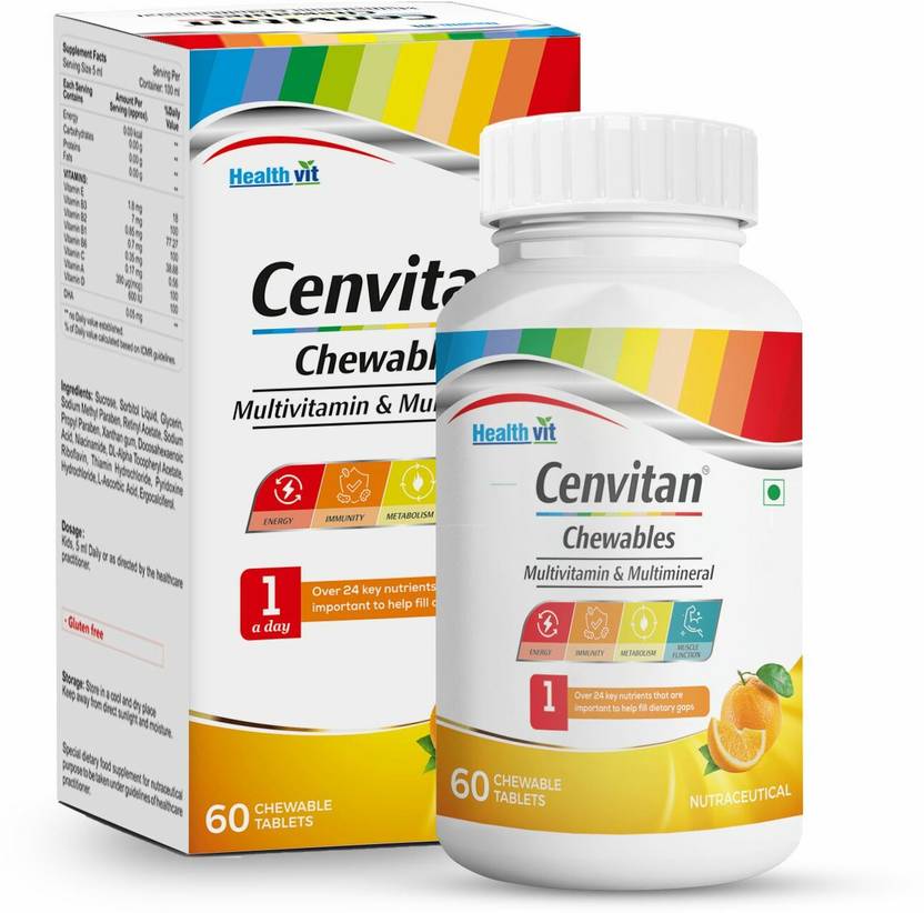 HealthVit Cenvitan Chewable Multivitamin & Multimineral for Energy