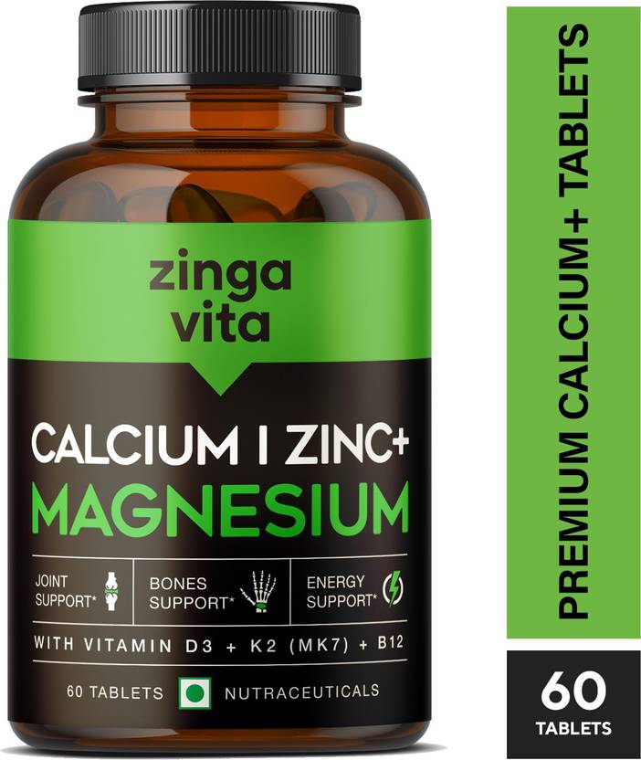 Zingavita Calcium Magnesium Zinc Tablets with Vitamin D3, K2 & B12