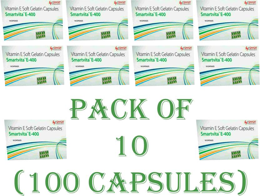 Smartvita E400 Vitamin E Soft Gelatin Capsules Pack of 10 Strip Price
