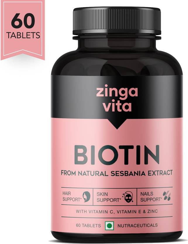 Zingavita Plant Based Biotin Tablets from Natural Sesbania Agati Leaf