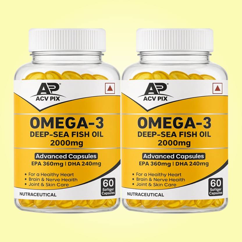 acv-pix Omega 3 Fish Oil 2000mg | EPA 360 DHA 260 | Softgel Capsules