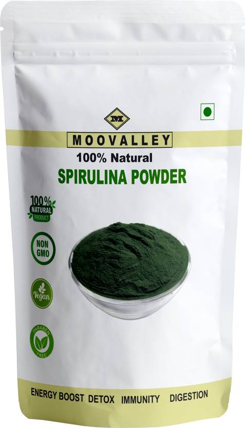 Moovalley Organic Spirulina Powder for Immunity, Digestion & Skin Health