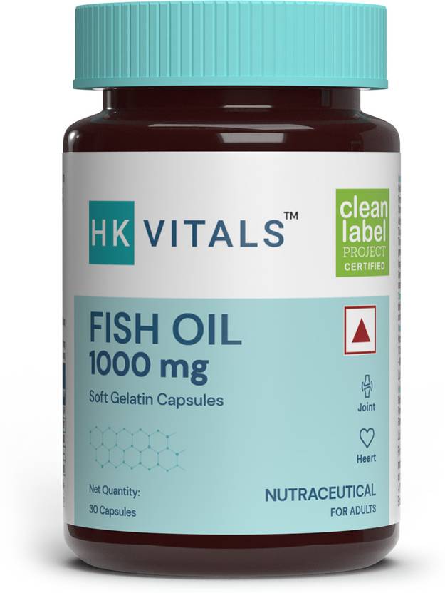 HEALTHKART HK Vitals Fish Oil 1000mg with 180mg EPA and 120mg DHA,for Joints & Heart Health