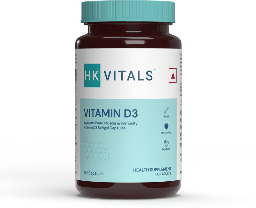 HEALTHKART HK Vitals Vitamin D3 (600 IU), for Bone Health, Muscle Strength & Immunity Price in