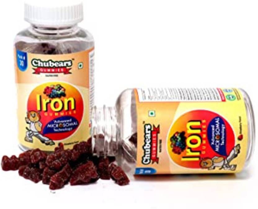 Chubears Iron gummy for kids & adults I 100 vegetarian I Pack of 30