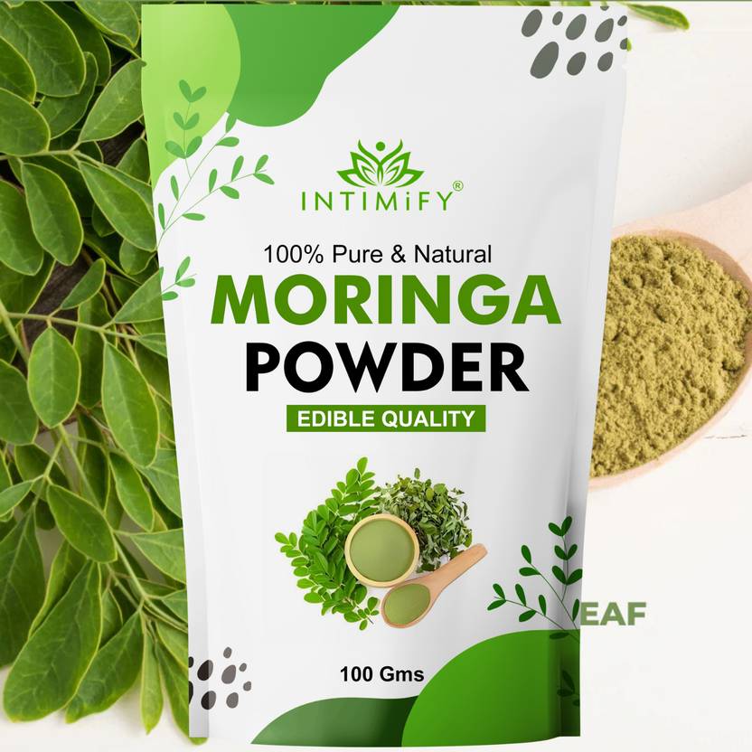 INTIMIFY Organic Moringa Powder Vegan Superfood for Immunity, Energy & Detox Iron-Rich,