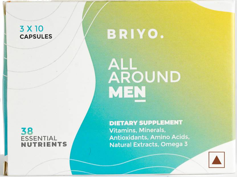 BRIYOSIS Briyo All Around multivitamin for Men (38 Essential Nutrients) easy to consume
