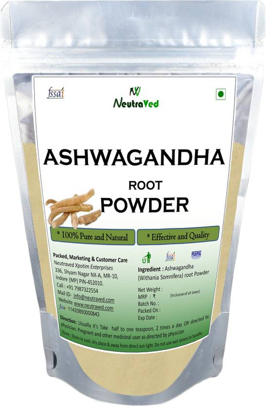 NeutraVed Ashwagandha Churna Powder for Stamina & Energy, Body Builder ...