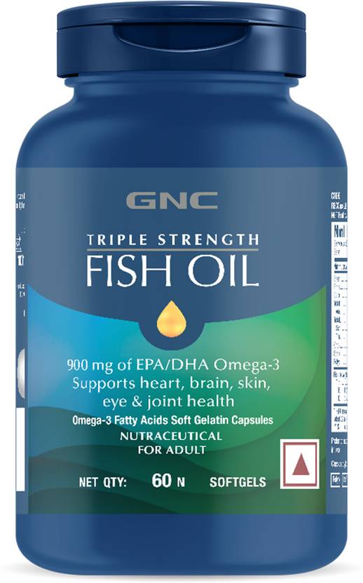 GNC Triple Strength Fish Oil 1500 mg with 900 mg of EPA/DHA Omega 3s Price in India Buy GNC