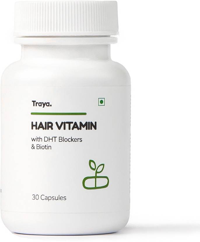 Traya Hair Vitamins with Biotin, Omega 3, Vitamin A, C, D, E, B9, B12