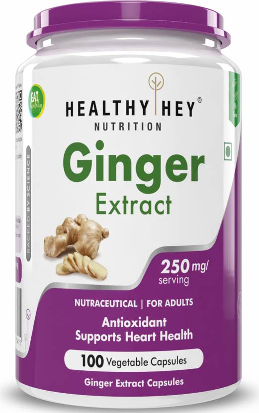 HealthyHey Nutrition Ginger Extract 5% Gingerols - 100 Veg Capsules