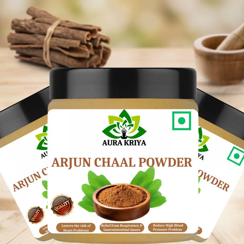 AuraKriya Arjun ki Chaal Powder, Ayurvedic Arjuna Bark, Arjun Chal Powder, Arjuna Chhal