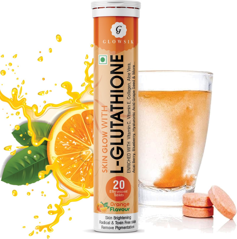 GLOWSIK Glutathione Skin Glow 20 Effervescent Tablet with