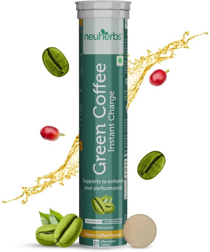 Neuherbs Plant Based Green Coffee 20 effervescent tablets For Energy