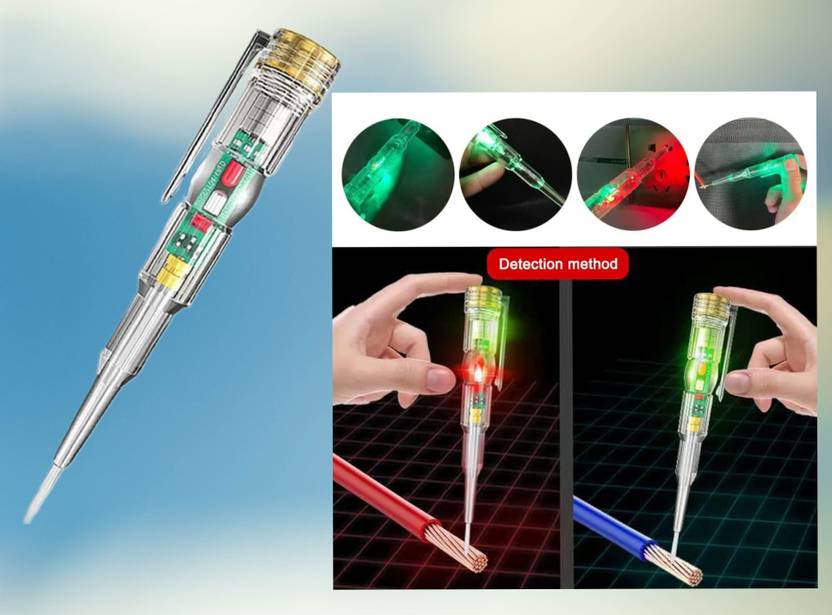 SAHU Electron Multifunction Dual LED AC-DC Light Tester Pen [Continuity Tester] Digital Voltage Tester