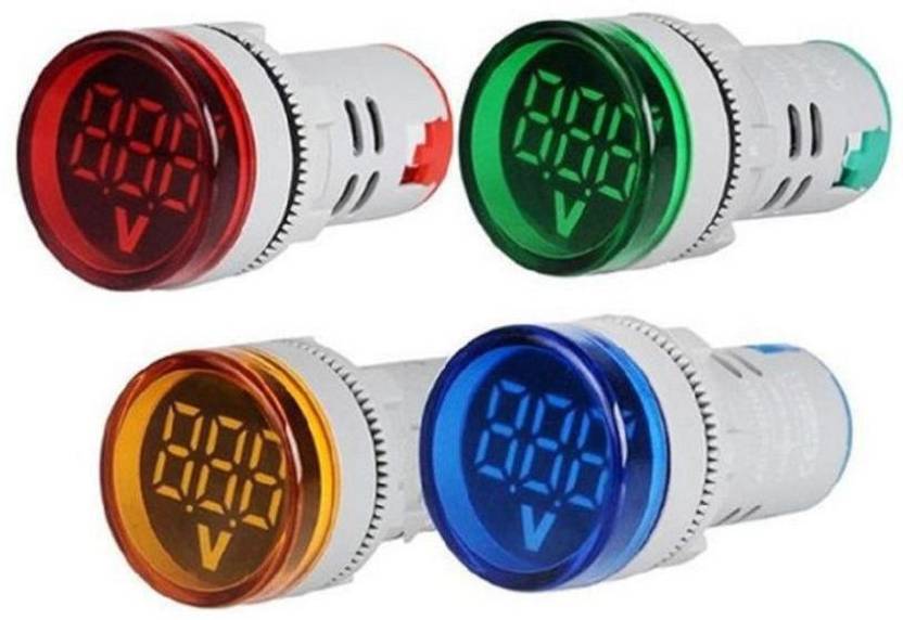 VENDOZ Voltage Meter LED Display Digital Volt Indicator Combo,(1 Set of
