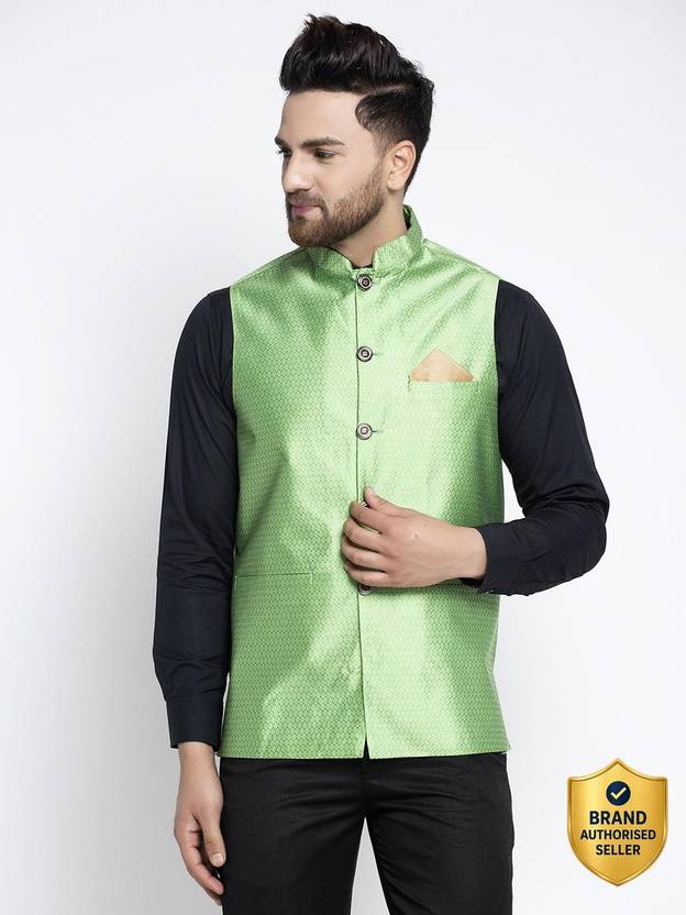 Jompers Self Design Men Waistcoat