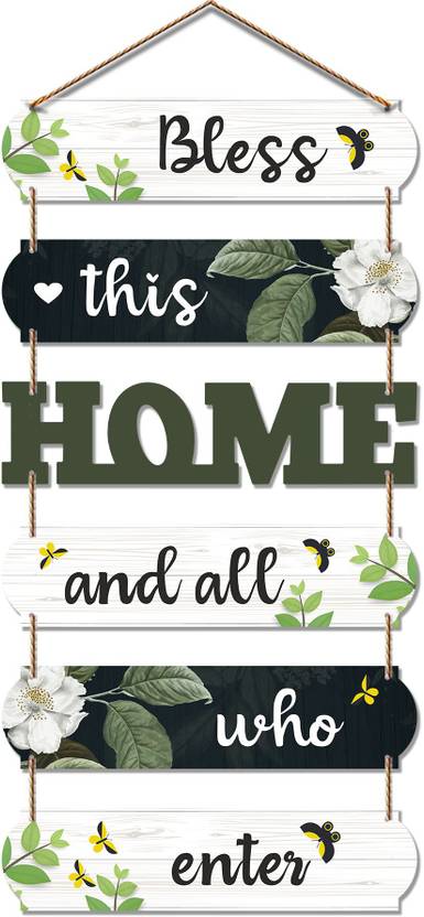 Artvibes Home Quote Wooden Designer Wall Hanger for Home Decor|Office|Gift (WH_6603NV)