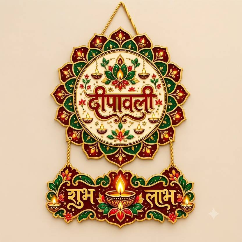 DsCrafts PRINTED WALL DECOR DIWALI