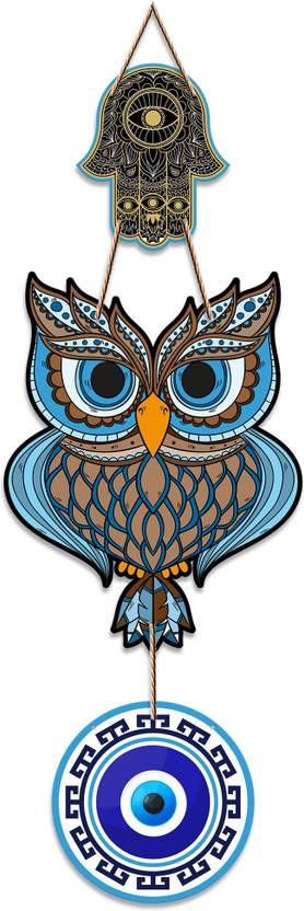 Artvibes Owl Shape Wooden Wall Hanging For Home Decor | Livingroom Decoration (WH_8511N)