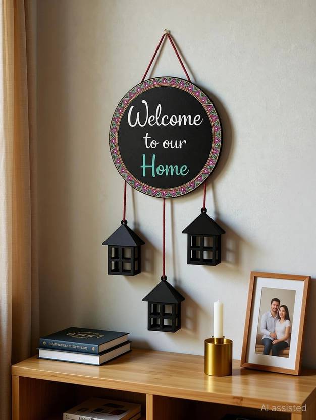 ARIVETS Decorative Wooden Welcome Home Wall Art for Home Entrance
