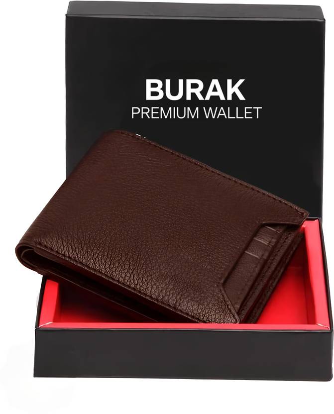 BURAK Men Casual, Ethnic, Evening/Party, Travel, Formal, Trendy Brown Artificial Leather Wallet